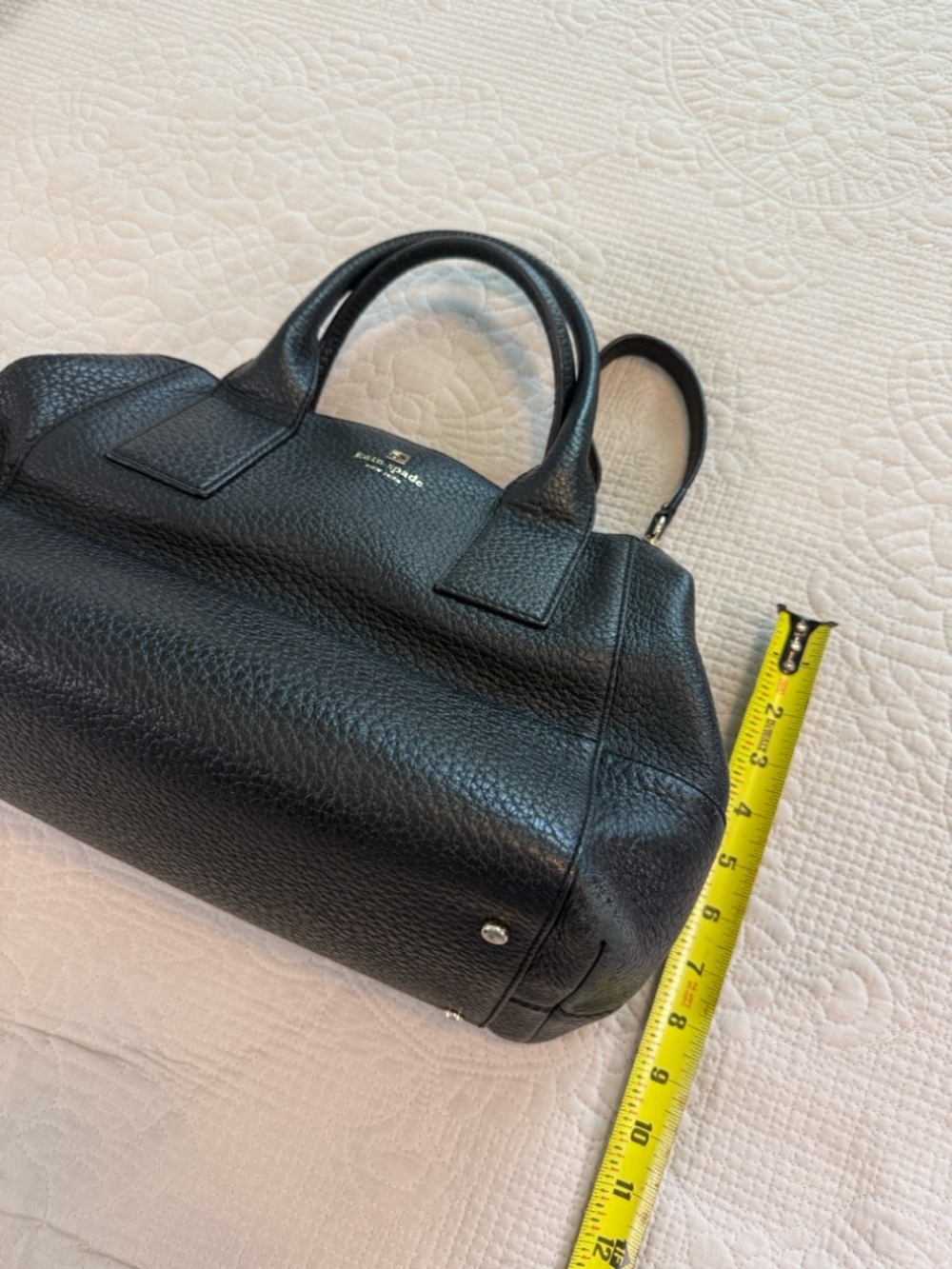 kate spade Southport Sloan Black Pebbled Leather Satchel - Picture 8 of 14